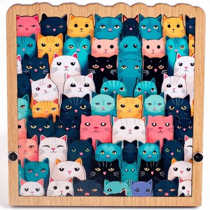 62 colorful cats