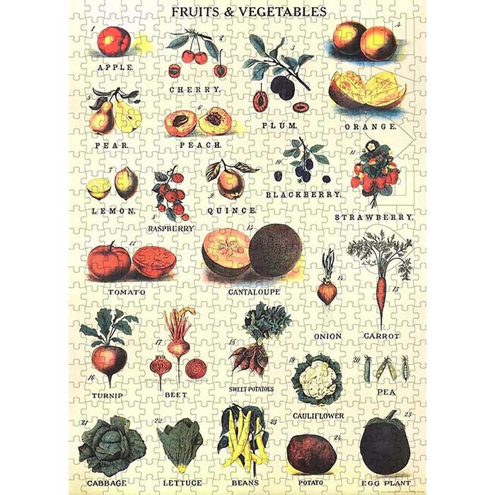 Fruits And Vegetables Inspuzzle Wooden Puzzle - 1300