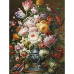 Retro floral oil painting