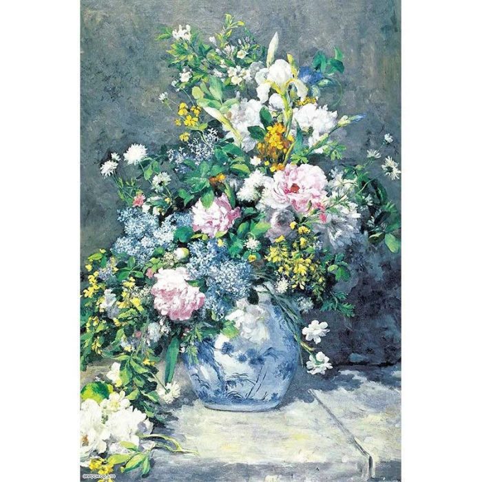 Retro floral oil painting