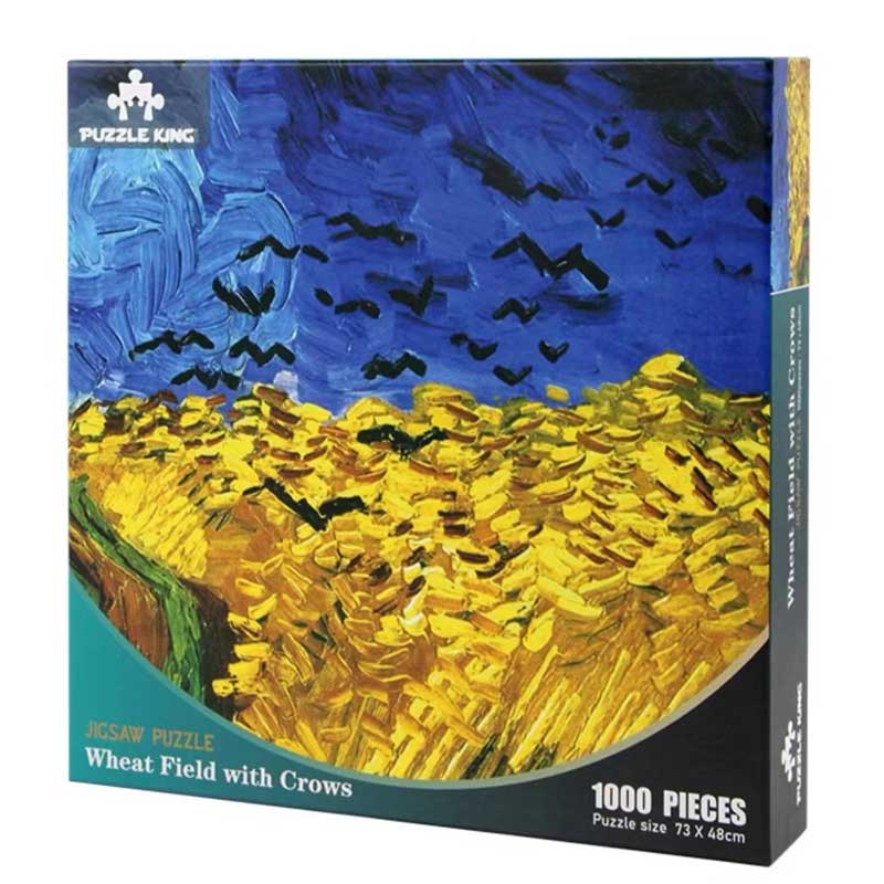 Vincent Van Gogh Artwork Crow Jigsaw Puzzle Family Game 1000-Piece by inspuzzle for Adults