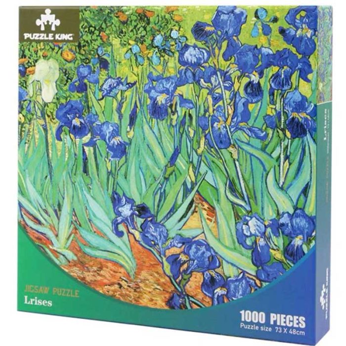 Vincent Van Gogh Artwork Iris Jigsaw Puzzle Family Game 1000-Piece by inspuzzle for Adults